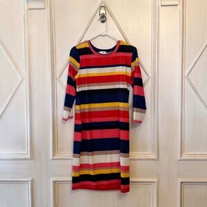 Socialite Colorful Striped 3/4 Sleeves Sheath Dress